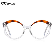 Load image into Gallery viewer, 54586  Large Frame Cat Eye Round Optical Prescription Glasses Frame Stitching Color TR90 Women&#39;s Anti-Blue Light Glasses Frame