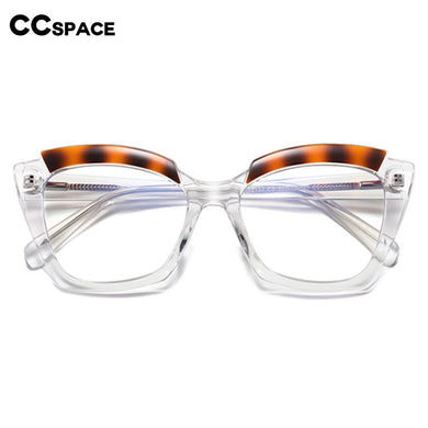 54587 Brand Cat Eye Square Frame Large Frame Stitching Color TR90 Women's Anti-Blue Light Glasses Frame Oculos De Grau