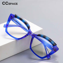 Load image into Gallery viewer, 54587 Brand Cat Eye Square Frame Large Frame Stitching Color TR90 Women's Anti-Blue Light Glasses Frame Oculos De Grau