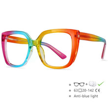 Load image into Gallery viewer, 54588 Ladies Anti-Blue Computer Myopia Colourful Glasses Frames for Women Optical Glasses Frame Splicing Color