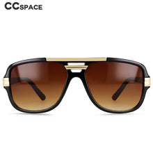 Load image into Gallery viewer, 54597 Retro Brand Design Men&#39;s Sun Glasses Parallel Bars Square Large Frame Goggles UV400