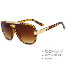 Load image into Gallery viewer, 54597 Retro Brand Design Men&#39;s Sun Glasses Parallel Bars Square Large Frame Goggles UV400