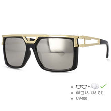 Carica l&#39;immagine nel visualizzatore di Gallery, 54598  Retro Brand Men&#39;s Sunglasses Shades Rectangular Large Frame Hollow Legs Outdoor Goggles  UV400