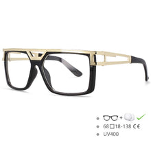 Carica l&#39;immagine nel visualizzatore di Gallery, 54598  Retro Brand Men&#39;s Sunglasses Shades Rectangular Large Frame Hollow Legs Outdoor Goggles  UV400