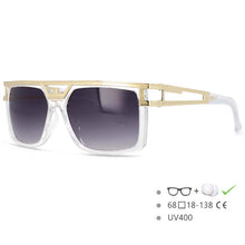 Carica l&#39;immagine nel visualizzatore di Gallery, 54598  Retro Brand Men&#39;s Sunglasses Shades Rectangular Large Frame Hollow Legs Outdoor Goggles  UV400