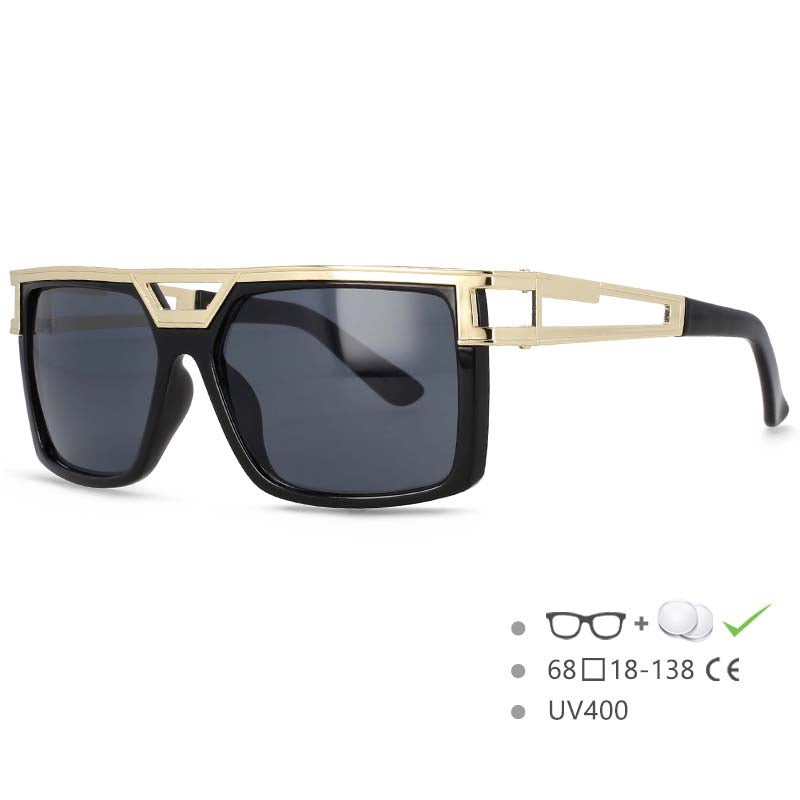 54598  Retro Brand Men's Sunglasses Shades Rectangular Large Frame Hollow Legs Outdoor Goggles  UV400