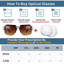 Load image into Gallery viewer, 54599 Brand Design Men&#39;s Sun Glasses Wide Eyebrow Half Frame Square Large Frame  Outdoor Goggles UV400