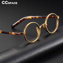 Load image into Gallery viewer, 54604 Retro Titanium Round Frame Reading Glasses Men Alloy Glasses Frame Male Square Eye Myopia Prescription Eyeglasses