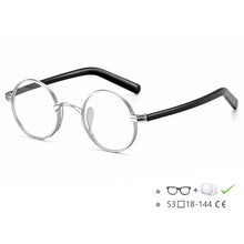Load image into Gallery viewer, 54604 Retro Titanium Round Frame Reading Glasses Men Alloy Glasses Frame Male Square Eye Myopia Prescription Eyeglasses