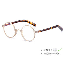 Load image into Gallery viewer, 54604 Retro Titanium Round Frame Reading Glasses Men Alloy Glasses Frame Male Square Eye Myopia Prescription Eyeglasses