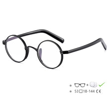 Load image into Gallery viewer, 54604 Retro Titanium Round Frame Reading Glasses Men Alloy Glasses Frame Male Square Eye Myopia Prescription Eyeglasses