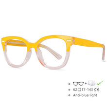 Load image into Gallery viewer, 54607 Youth Anti-Blue Light Glasses Ladies Cat Eye Large Frame Candy Color Glasses Frame Student Eyeglasses