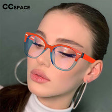 Load image into Gallery viewer, 54607 Youth Anti-Blue Light Glasses Ladies Cat Eye Large Frame Candy Color Glasses Frame Student Eyeglasses