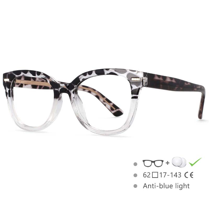 54607 Youth Anti-Blue Light Glasses Ladies Cat Eye Large Frame Candy Color Glasses Frame Student Eyeglasses