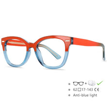Load image into Gallery viewer, 54607 Youth Anti-Blue Light Glasses Ladies Cat Eye Large Frame Candy Color Glasses Frame Student Eyeglasses
