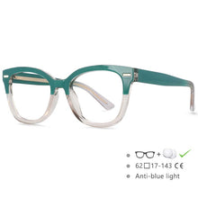 Load image into Gallery viewer, 54607 Youth Anti-Blue Light Glasses Ladies Cat Eye Large Frame Candy Color Glasses Frame Student Eyeglasses