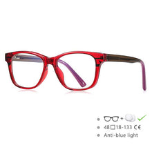 Carica l&#39;immagine nel visualizzatore di Gallery, 54610 Tr90 Style Children&#39;s Youth Frames Spring Legs Blue Light Blocking Frames Students Prescription Glasses