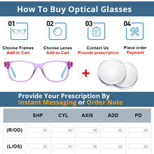 Carica l&#39;immagine nel visualizzatore di Gallery, 54610 Tr90 Style Children&#39;s Youth Frames Spring Legs Blue Light Blocking Frames Students Prescription Glasses