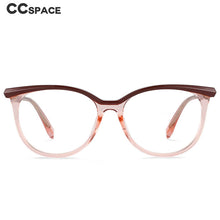 Load image into Gallery viewer, 54612 Ladies Cat Eye Round Large Frame Eyebrows Frame Anti-Blue Light Glasses Frame High-Grade Super Light Lenses