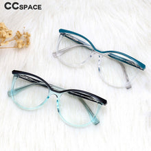 Load image into Gallery viewer, 54612 Ladies Cat Eye Round Large Frame Eyebrows Frame Anti-Blue Light Glasses Frame High-Grade Super Light Lenses