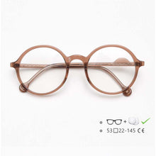 Load image into Gallery viewer, 54613 Retro Round Acetate Glasses Frame Men&#39;s Women&#39;s Literature Can Be Equipped with Optical Prescription Lenses