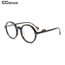 Load image into Gallery viewer, 54613 Retro Round Acetate Glasses Frame Men&#39;s Women&#39;s Literature Can Be Equipped with Optical Prescription Lenses
