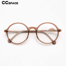 Load image into Gallery viewer, 54613 Retro Round Acetate Glasses Frame Men&#39;s Women&#39;s Literature Can Be Equipped with Optical Prescription Lenses