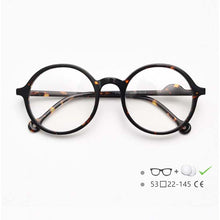 Load image into Gallery viewer, 54613 Retro Round Acetate Glasses Frame Men&#39;s Women&#39;s Literature Can Be Equipped with Optical Prescription Lenses