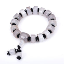 Load image into Gallery viewer, 5A Natural Reiki Agate Chakra Bracelet Men Healing Balance Beads Reiki Buddha Prayer Yoga White Jade Charm Father Boyfriend Gift