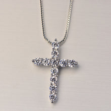 Load image into Gallery viewer, 5A Zirconia Cross Crystal Pendants Silver-Plate Box Chain Necklace Female Choker Necklaces Fashion Jewelry Gifts For Women Girls