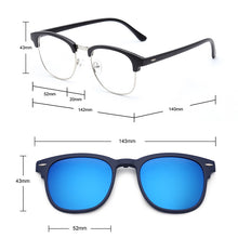 Load image into Gallery viewer, 5PCS Magnetic Polarized Clip On Sunglasses Women Men Plastic Frame for Night Driving Sunglasses UV400