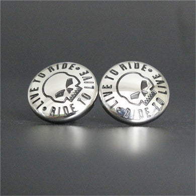 5pair/lot Hot Selling Biker Earrings 316L Stainless Steel Ride To Live Biker Skull Girls Earrings