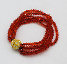 Load image into Gallery viewer, 5rows red quartz faceetd 3-4mm bracelet 7.5inch wholesale beads nature