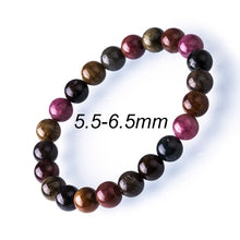 Load image into Gallery viewer, 6-10mm Natural Tourmaline Bracelet Femme Colorful Natural Stone Bracelet Ladies Stone Bead Bracelet Women Jewelry Gift