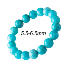 Carica l'immagine nel visualizzatore di Gallery, 6-12mm Strand Bracelets For Women Amazonite Stone Beads Blue Unisex Bracelet Round Jewelry Making Mens Bracelets 2017 Fashion