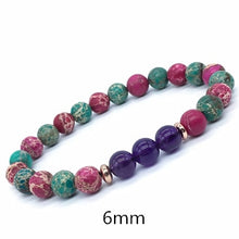 Load image into Gallery viewer, 6/8/10mm Bead Natural Amethyst Bracelet Women Couple Natural Stone Bracelet Male Amethyst Mens Bracelets &amp; Bangles