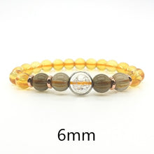 Load image into Gallery viewer, 6/8/10mm Citrine Beads Bracelet Ladies Amethyst Natural Stone Bracelet For Men Rope Real Silver Bracelet For Women Hand