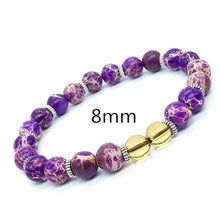 Carica l'immagine nel visualizzatore di Gallery, Bracciale con perline di citrino naturale 6/8 / 10mm per uomo 2018 Bracciale in pietra naturale Uomo Braccialetti per coppia Donna 