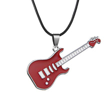Carica l&#39;immagine nel visualizzatore di Gallery, 6 disegni Catene con ciondolo Accessori regalo Musica Strumenti per gioielli Girocollo Collane per chitarra in acciaio inossidabile Collana punk rock 