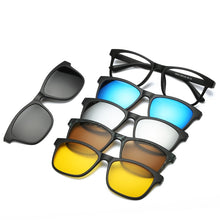 Load image into Gallery viewer, 6 In 1 Custom Men Women Polarized Optical Magnetic Sunglasses Clip Magnet Clip on Sunglasses Polaroid Clip on Sun Glasses Frame