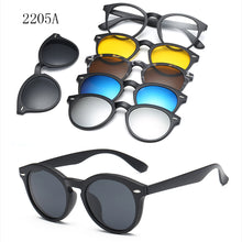 Load image into Gallery viewer, 6 In 1 Custom Men Women Polarized Optical Magnetic Sunglasses Clip Magnet Clip on Sunglasses Polaroid Clip on Sun Glasses Frame