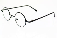 Load image into Gallery viewer, 60s Vintage 37mm small Round Eyeglass Frames Spring Hinges myopia Rx able Glasses Spectacles come with clear lenses