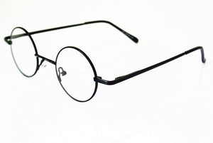60s Vintage 37mm small Round Eyeglass Frames Spring Hinges myopia Rx able Glasses Spectacles come with clear lenses