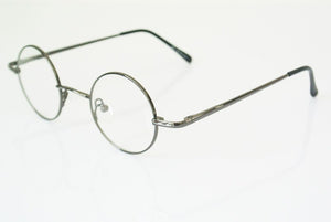 60s Vintage 37mm small Round Eyeglass Frames Spring Hinges myopia Rx able Glasses Spectacles come with clear lenses
