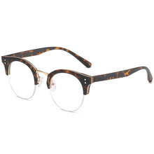 Load image into Gallery viewer, 6701  Plastic Frame Glasses For Unisex Simple Half Rim Retro Round Spectacles Selling