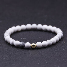 Load image into Gallery viewer, 6mm 5 Styles Tiger Eyes Lava Stone Bracelet Set Couple White Natural Stone Bracelet Beads Charm Bracelet Men Women