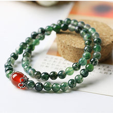 Load image into Gallery viewer, 6mm Natural Agate Bracelet Women Moss Agate Beads Bracelet Ladies Natural Stone Bracelet Femme