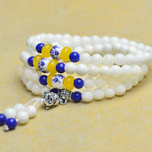 Load image into Gallery viewer, 6mm Natural Tridacna Bead Stone Bangle ,Fine White Tridacna 108pcs Beaded Jewelry Bracelets For Woman As Gifts,Can Drop Shipping
