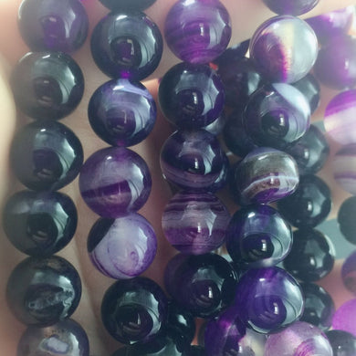 6 pezzi di perline in pietra naturale per creazione di gioielli rotondi gelo viola cristallo fai da te collana bracciali creazione di gioielli forniture accessori 