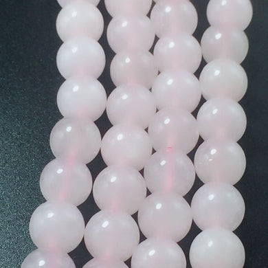 6 pezzi di perline di pietra naturale al dettaglio all'ingrosso per la produzione di gioielli perline rosa 8-14mm collana di bracciale fai da te in cristallo di quarzo rosa rosa 